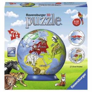 Puzzle 3d glob, 72 piese - Ravensburger imagine