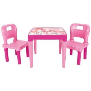 Set Masuta cu 2 scaune pentru copii Pilsan Hobby Study Table pink imagine