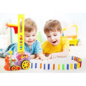 Joc educativ - Trenuletul Domino cu 80 Piese, 7Toys imagine
