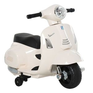 Motocicleta Electrica HOMCOM pentru Copii varsta 18-36 luni, Licenta Oficiala Vespa Baterie 6V, 66.5x38x52cm | Aosom RO imagine