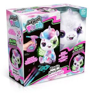 Set de joaca creativ, Airbrush Plush, Glow in the dark, Coloreaza Unicornul imagine
