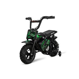 Mini Motocicleta electrica cu roti ajutatore, NITRO ECO Flee 300W 24V, culoare Verde imagine
