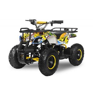 ATV electric pentru copii NITRO Torino Quad 1200W 48V Big Tyre, culoare Yellow Grafiti imagine