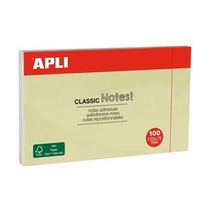 Notes autoadeziv Apli, 125 x 75 mm, galben, 100 file imagine