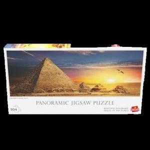 Puzzle Panoramic - Piramidele Egiptene la apus, 504 piese imagine