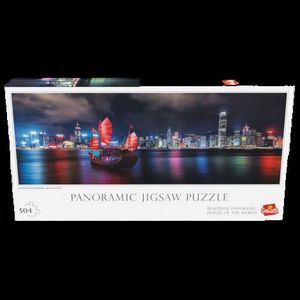 Puzzle Panoramic - Portul Victoria din Hong Kong, 504 piese imagine