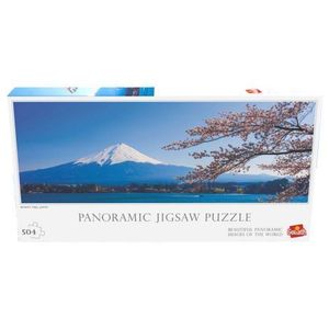 Puzzle Panoramic - Muntele Vulcanic Fuji din Japonia, 504 piese imagine
