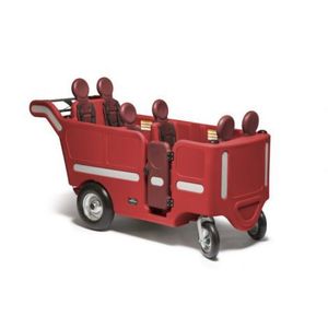 Masinuta carucior pentru 6 copii - Pompier, Espresso Classico spinta - Base Pompieri red, Italtrike imagine