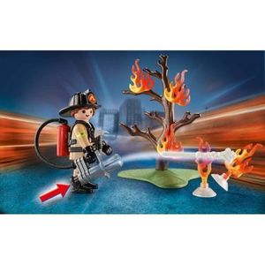 Playmobil - Set Portabil Pompier Si Catel imagine