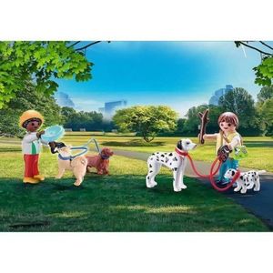 Playmobil - Set Portabil Copii Cu Catelusi imagine