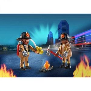 Playmobil - set 2 figurine - pompieri cu accesorii imagine