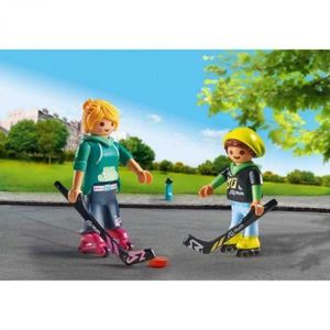 Playmobil - Set 2 Figurine - Mama Si Copilul Jucand Hochei imagine
