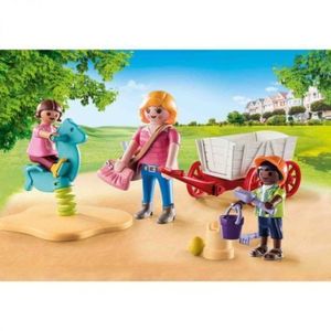 Playmobil - Set Invatatoare Si Copii In Carucior imagine