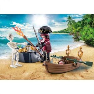 Playmobil - Set Pirat Si Barca Cu Vasle imagine