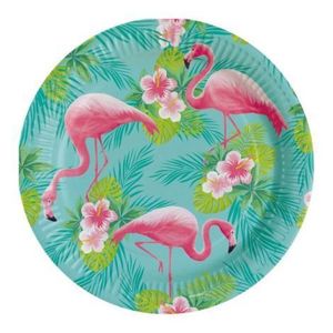 Farfurii flamingo petrecere 23 cm imagine