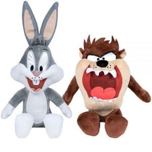 Set 2 jucarii din plus Bugs Bunny 18 cm si Diavolul Tasmanian 16 cm (sitting) imagine