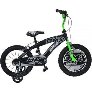 Bicicleta copii Dino Bikes 14' BMX negru si verde imagine