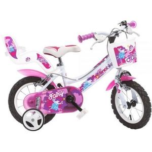 Bicicleta copii Dino Bikes 12' Fairy alb si roz imagine