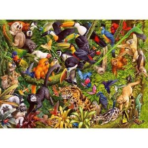 Puzzle Animale In Padurea Tropicala, 200 Piese imagine