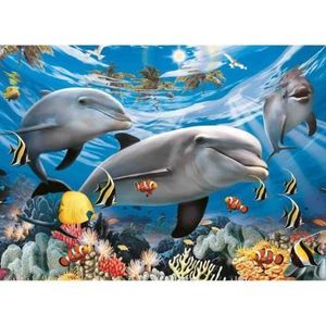 Puzzle Delfini Zambitori, 60 Piese imagine