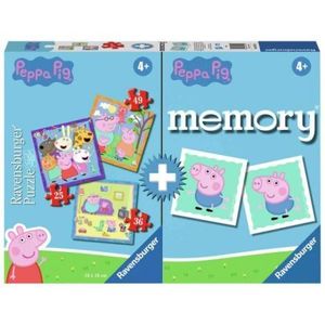 Puzzle + Joc Memory Peppa Pig, 25 36 49 Piese imagine