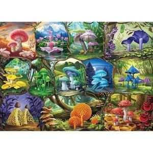 Puzzle Ciuperci Colorate, 1000 Piese imagine