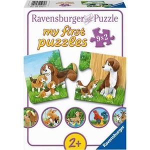 Puzzle Familii De Animale, 9X2 Piese imagine