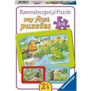 Puzzle animalute 3x6 piese Ravensburger imagine