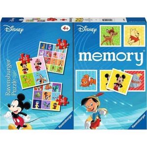 Puzzle + Joc Memory Personaje Disney, 25 36 49 Piese imagine