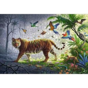 Puzzle Lemn Tigru, 500 Piese imagine