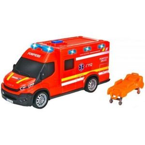 Masina ambulanta Dickie Toys Iveco Daily Ambulance 1: 32 18 cm rosu imagine
