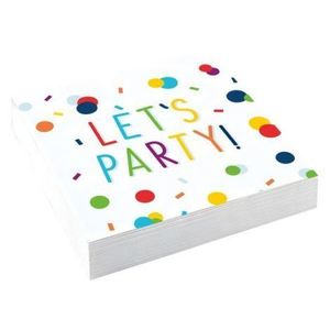 Servetele petrecere aniversara confetti 25x25 cm imagine