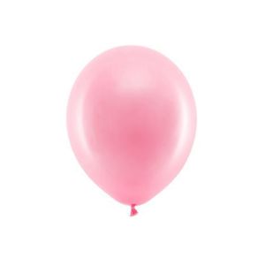 Baloane latex curcubeu pastel roz 30 cm 10 buc imagine