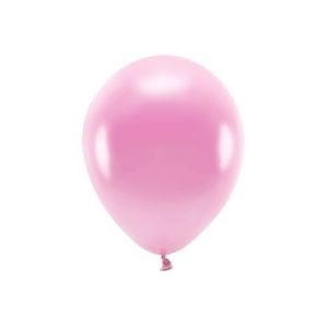 Baloane latex eco metalice roz 30 cm 10 buc imagine
