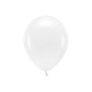 Baloane latex eco pastel albe 30 cm 10 buc imagine