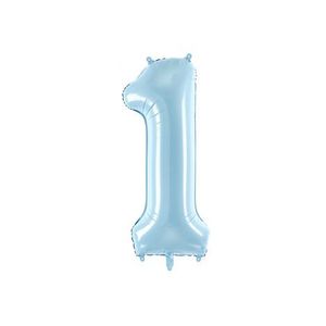 Balon folie cifra 1 bleu 86 cm imagine