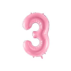 Balon folie cifra 3 roz 86 cm imagine
