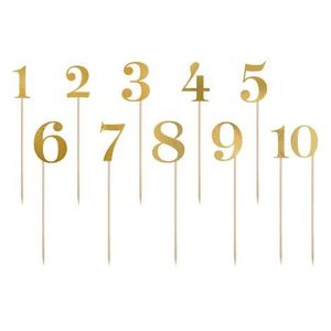 Decoratiune tort numere aurii 25.5-26.5 cm imagine