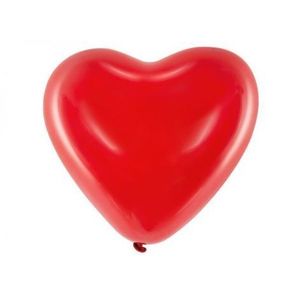 Baloane latex inima rosie 41 cm 100 buc imagine