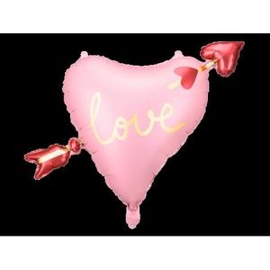 Balon folie inima roz love 66x48 cm imagine