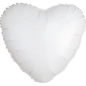 Balon folie inima alb 43 cm imagine