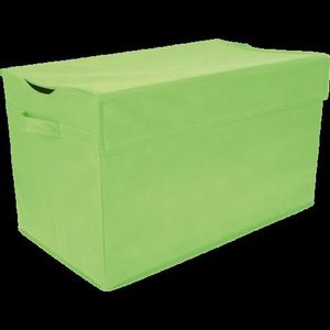 Cutie de depozitare textila pliabila, cu capac, 60 x 35 x 35 cm, culoare verde deschis imagine