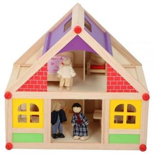 Casa de papusi din lemn Marionette 11 piese imagine