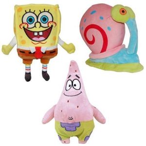 Set 3 jucarii din plus Spongebob 21 cm, Gary 15 cm si Patrick 25 cm imagine