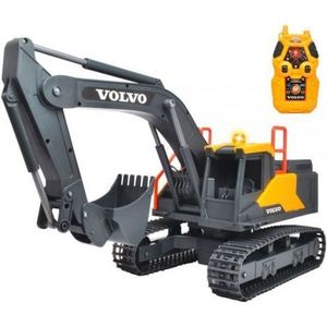 Excavator Dickie Toys Volvo Mining Excavator 60 cm cu telecomanda, lumini si sunete gri imagine