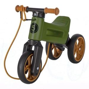 Bicicleta fara pedale Funny Wheels Rider SuperSport 2 in 1 Khaki imagine