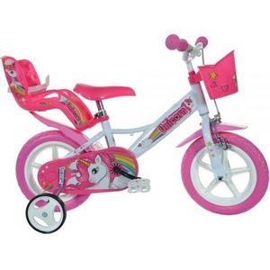 Bicicleta copii 12inch, pentru copii 3-5 ani, unicorn 124RL-UN Dino Bikes imagine