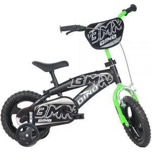 Bicicleta copii Dino Bikes 12 ' BMX negru si verde imagine