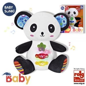 Jucarie interactiva bebe cu sunete si lumini 15 cm - Panda imagine
