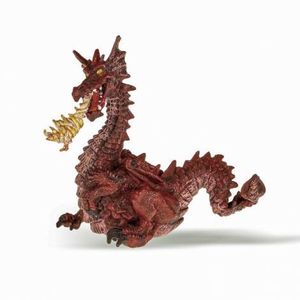 Papo Figurina Dragon Rosu Cu Flacara imagine